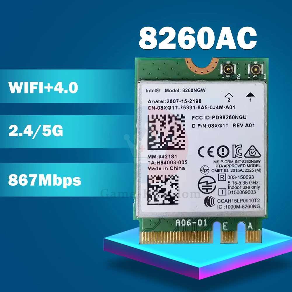 8260NGW For Intel Wireless-AC 8260 WIFI 802.11ac 2.4G 5G 867Mbps Bluetooth 4.2 support vPro/WIDI 8260AC wlan network Card wireless network adapter