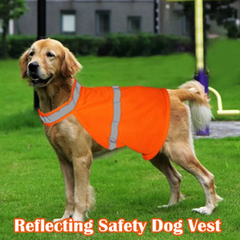 

Waterproof Pets Fluorescent Security Coat Russian Dogs Reflective Vest Clothes Safety Luminous Clothing 2020 ^