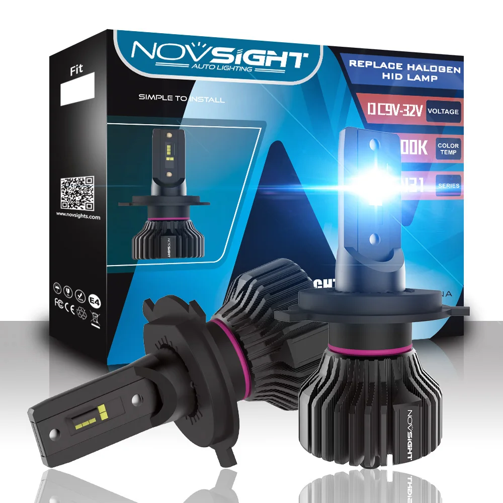 Novsight новый автомобильный головной светильник h4 led 12 В h7 h1 h8 h11 9005 9006 светодиодный