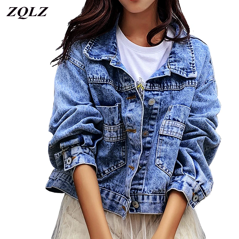 

Zqlz Denim Jackets Coats Women 2020 Casual Short Jean Coat New Autumn Long Sleeve Jaqueta Feminina Chaquetas Mujer Jeans Jacket