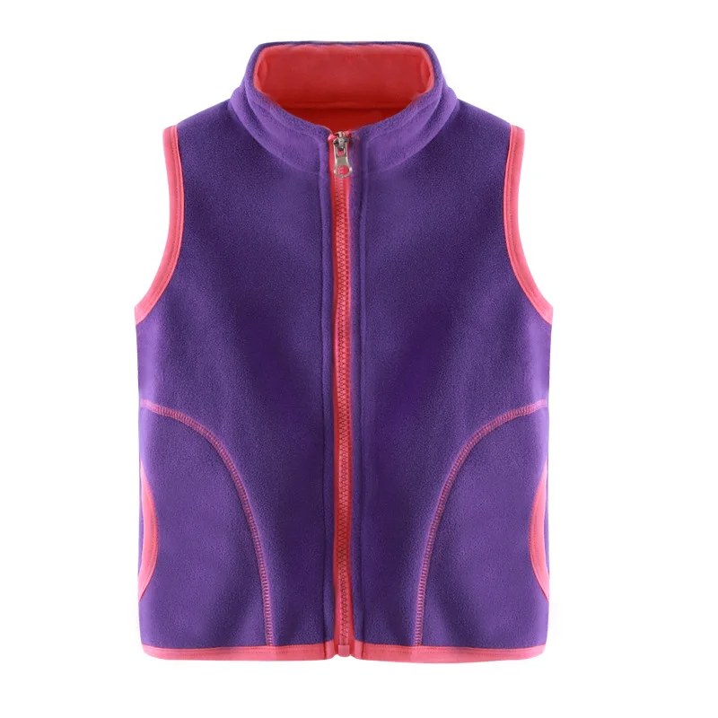 87217 purple SAILEROAD 2-11Years Весна Осень Baby Toddler Boy Vest Сплошные цвета Дети Дети Мальчики Девочки Водолазка Жилет с молнией - Цвет: 87217 purple