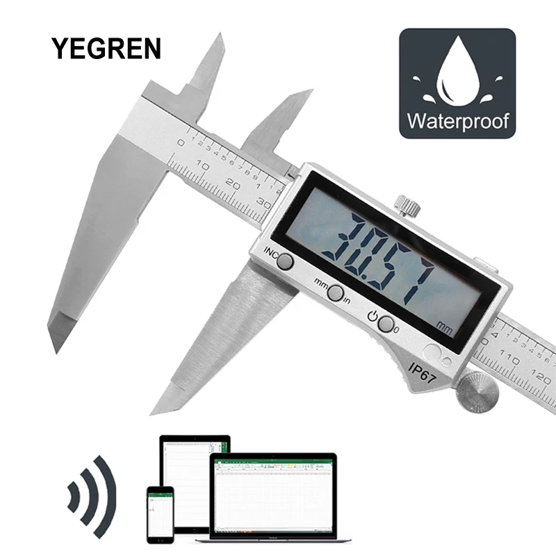 Waterproof Digital Calipers Stainless Steel