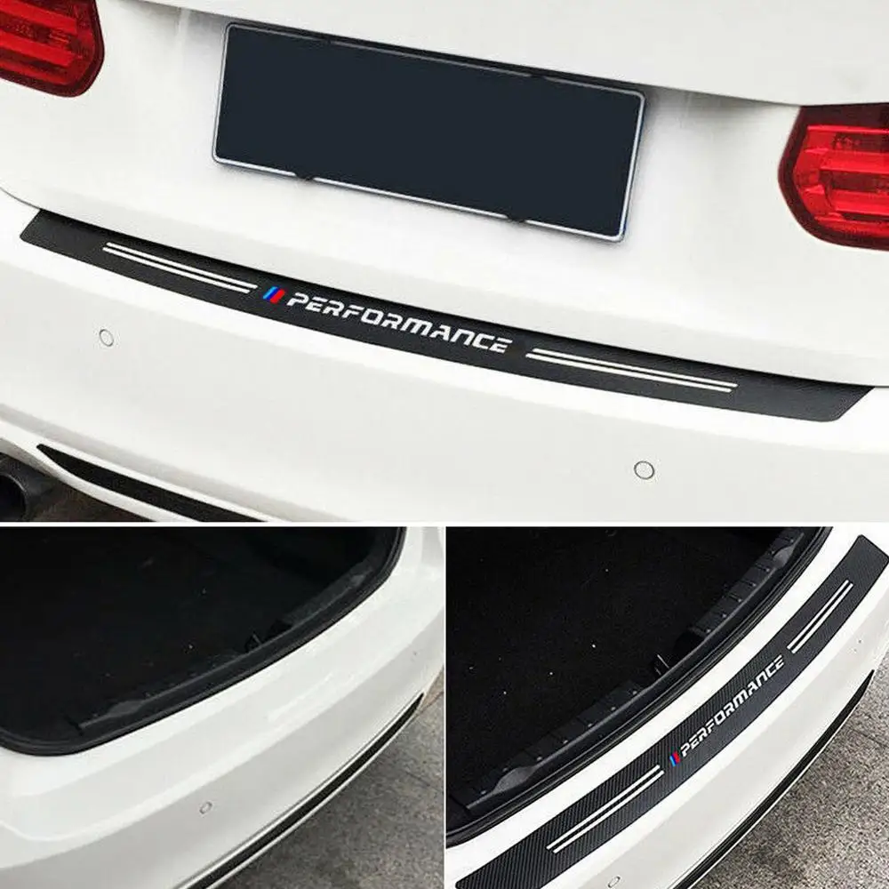 

34.5" car sticker carbon fiber texture Bumper Guard Decor Sticker door sill decorative cover For Kia Rio x line Car Accessories