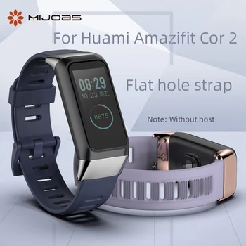 

Mijobs For Xiaomi Amazfit Cor 2 Strap Silicone Stainless steel Metal For Huami Amazfit Cor2 Smart Bracelet Replacement Wristband