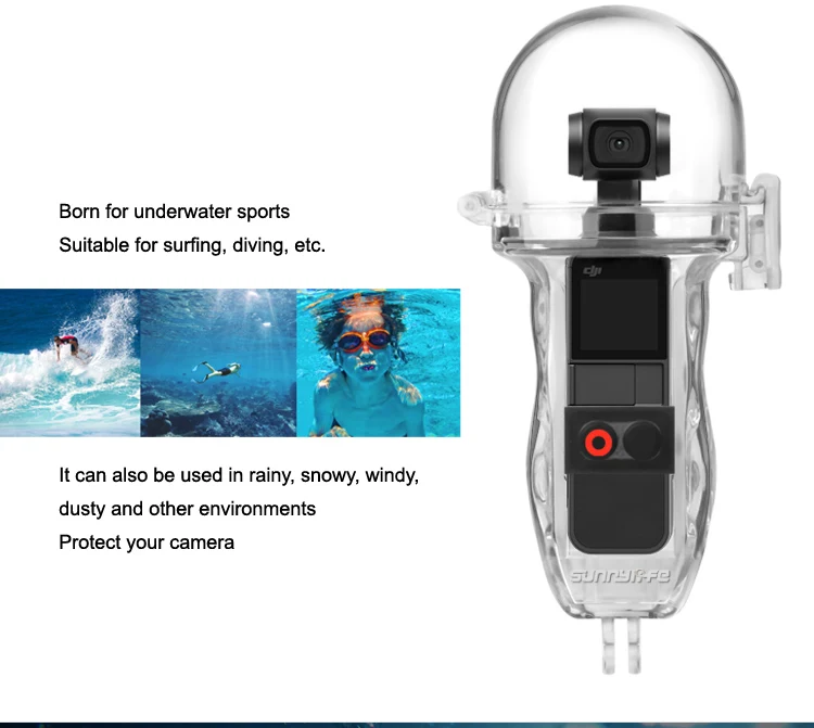 Для DJI Osmo Карманный чехол для дайвинга Корпус Водонепроницаемый чехол Защитный корпус для дайвинга Камера водонепроницаемые защитные коробки аксессуары