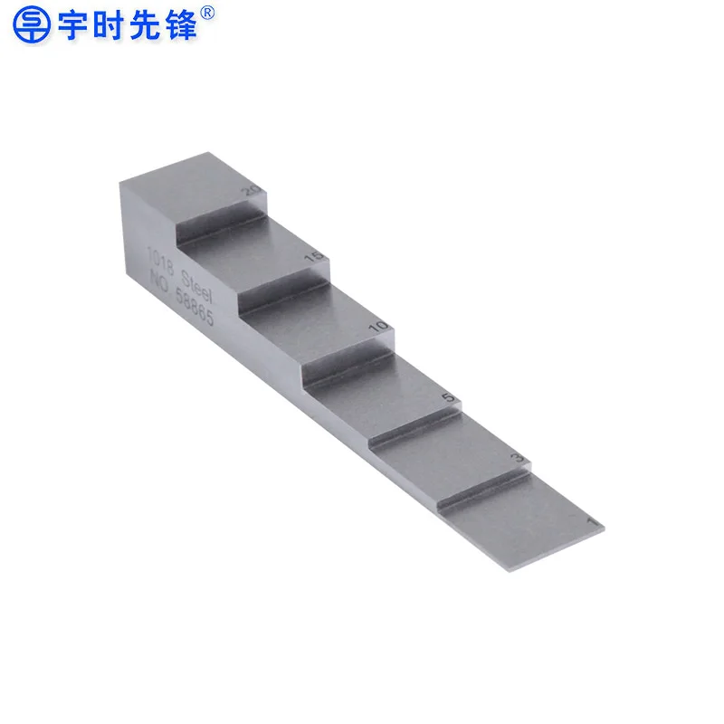 YUSHi 6 Step Thickness Calibration Block 1 3 5 10 15 20mm 304 Stainless Steel for sale online 