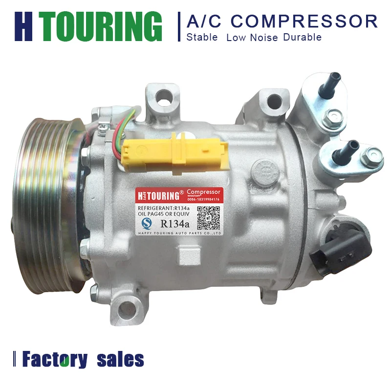 For Peugeot air ac compressor 407 508 607 Citroen C5 C6 9648138980 9654764280 9656574080 9660555380 9670022580 6453 | Автомобили и