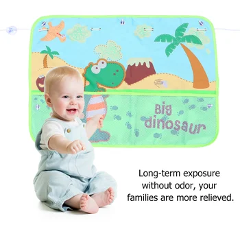

1 pc Side Window Curtain Dinosaur Pattern Protector Sun Visor Sunshade with Net Bag for Car