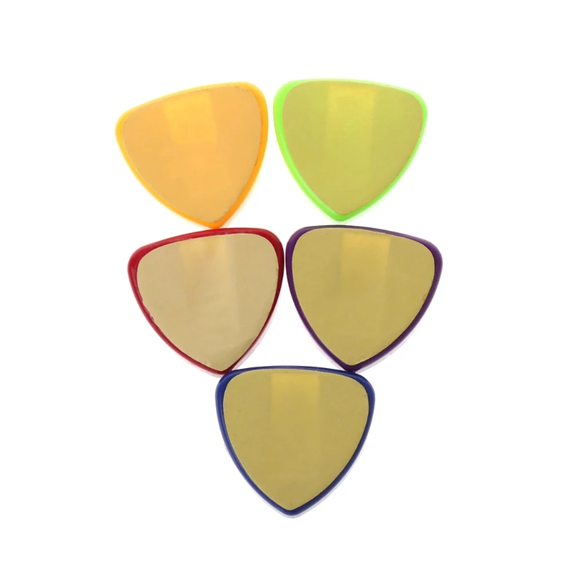 5 шт. пластиковая деревянная гитара треугольной формы сердца Plectrum коробка держатель звукоснимателя чехол