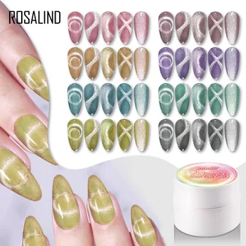 

ROSALIND 9D Crystal Cat Eye Nail Magnetic Gel Polish Set Soak Off UV LED Nail Gel For Manicure Nail Art Design Gel Lacquers 5ml