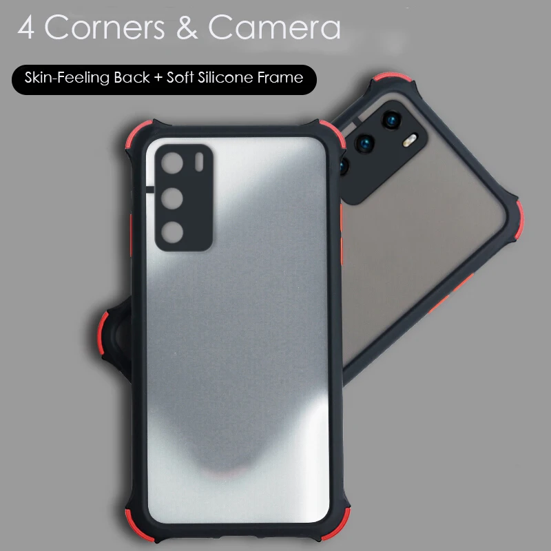 Matte Transparent Shockproof Corner Cover For Huawei P40 P30 Pro Lite E Y5P Y6P Y7P Y8P Y8S Y7A Y9A P Smart Z S 2021 Phone Case huawei phone cover Cases For Huawei