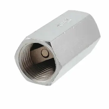 

Silver Tone Solid Brass 1/2" PT Thread Pull Port One Way Check Valve
