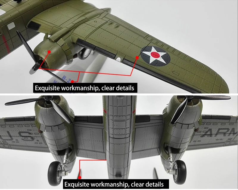 1/72 масштаб сплав бомбер B-25 Митчелл США самолет воздушного флота B25 самолет истребитель детские игрушки Детский подарок для коллекции