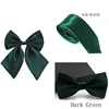 Wedding Prom Mens Bowties and Pocket Squares  Bowtie Men Bow Tie + Necktie + Handkerchief Set Ties  men accessories  dark green ► Photo 1/6