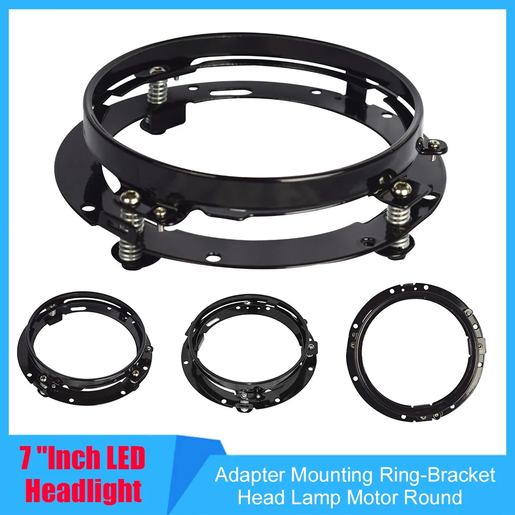 

LED Motorcycle Headlight Bracket Adapter Mounting Ring-Bracket Motor Round for Jeep Wrangler JK 2007-2017 Harley Davidson