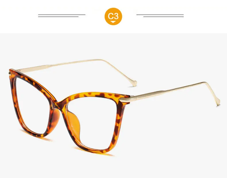 Фирменный дизайн, модные очки "кошачий глаз", оправа для женщин, сексуальная, негабаритная Металлическая оправа, женские оптические очки oculos de grau