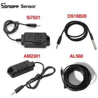 Itead SONOFF Sensor Si7021 AM2301 Temperature Humidity Sensor DS18B20 Sensor With 5M Extension Cable AL560 For Sonoff TH10/TH16 1
