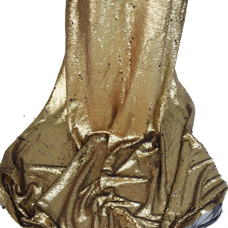 Матовые золотые блестки ткань рыбья чешуя вечерние свадебные платья материал Базен Riche Getzner Tissu Au Metre