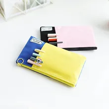 Модная контрастная Женская Брезентовая сумка для мобильного телефона Сумочка с кармашками пенал для ключей маленькая тканевая сумка