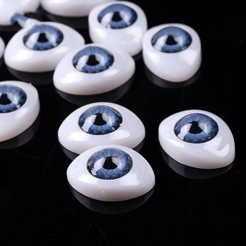 Doll Eyes Googly Doll Eyes Plastic Toy Eyes Doll Handmade Accessories Craft Toys 12*16mm Oval Blood Silk BJD Eye Self-Adhesive Patch Resin Glass Toy Eyes Child Gifts DIY Handmade Toys Clothing Decor Supplies