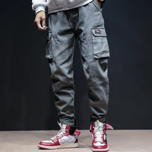 Мужские большие размеры Карманы комбинезон брюки хип хоп повседневные мужские спортивные джоггеры брюки модные повседневные брюки