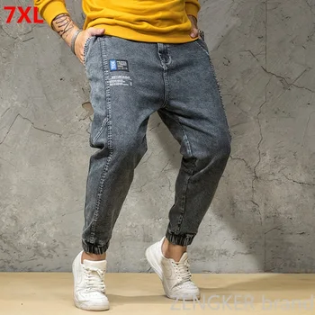 

Autumn jeans men's tide brand large size 6XL men's jeans plus size feet pants people