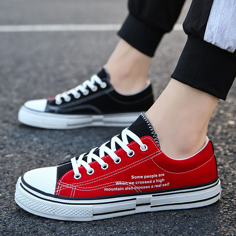 

2019 Summer INS Super Fire Sneakers Men's Mandarin Duck Double Color Men's Canvas Trend MEN'S SHOES Sub-han ban xie Versatile ME