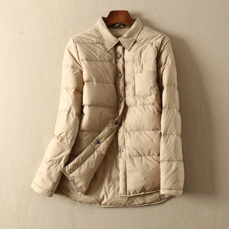 

White Duck Down Jacket Women Autumn Winter Ultra Light Down Coat Female Korean Down Jackets Chaquetas Mujer 2020 KJ3598