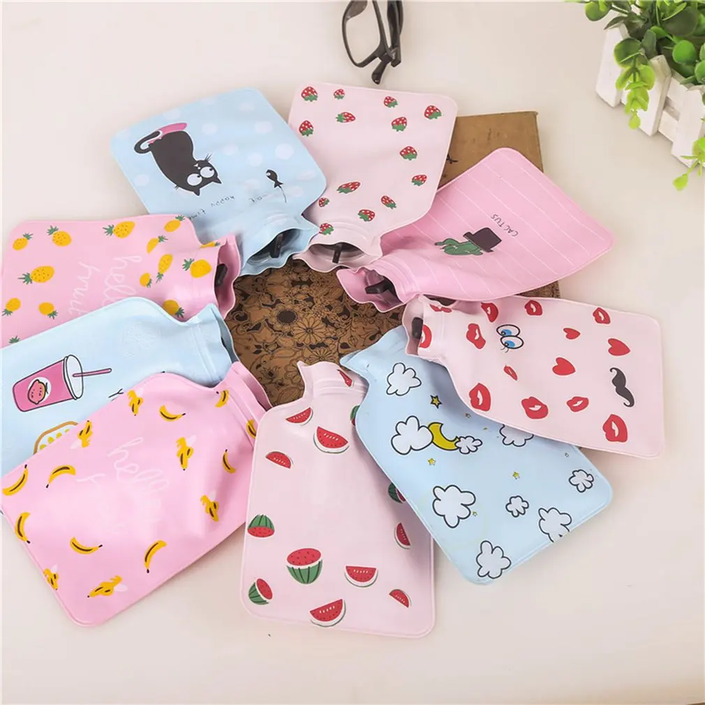 

Autumn and Winter Water Injection Explosion-proof Hot Water Bottle Pearl Cloth Hand Warmers Cartoon Mini Warm Handbag