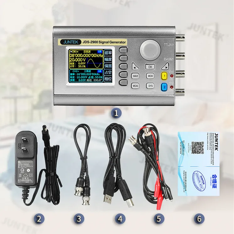 

Original JDS2900 15MHz 30MHz 40MHz 50MHz 60MHz DDS Function Signal Generator Digital Control Dual Channel