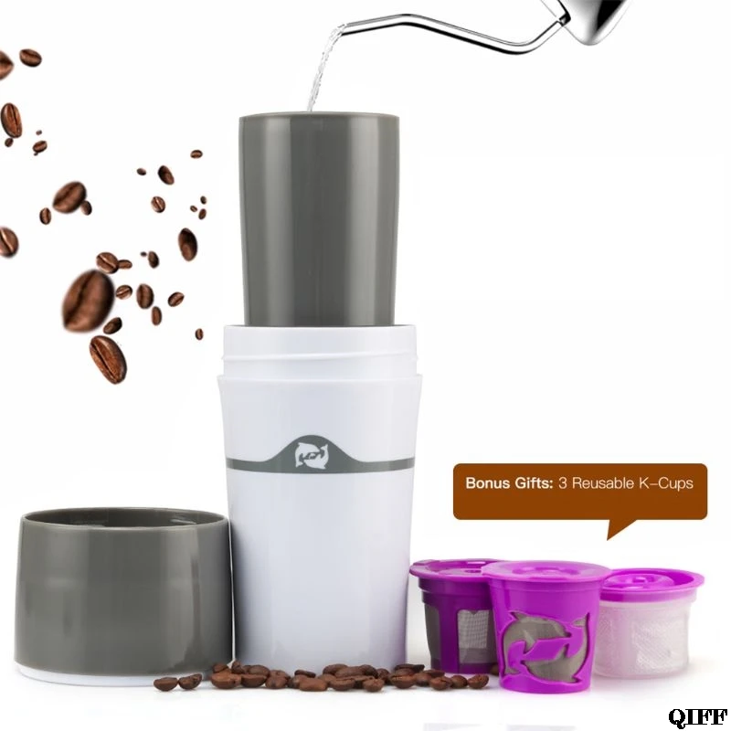 Портативный холодной заварки залить капельного кофе чайник K-Cup один обслуживание кружка 18NOV24