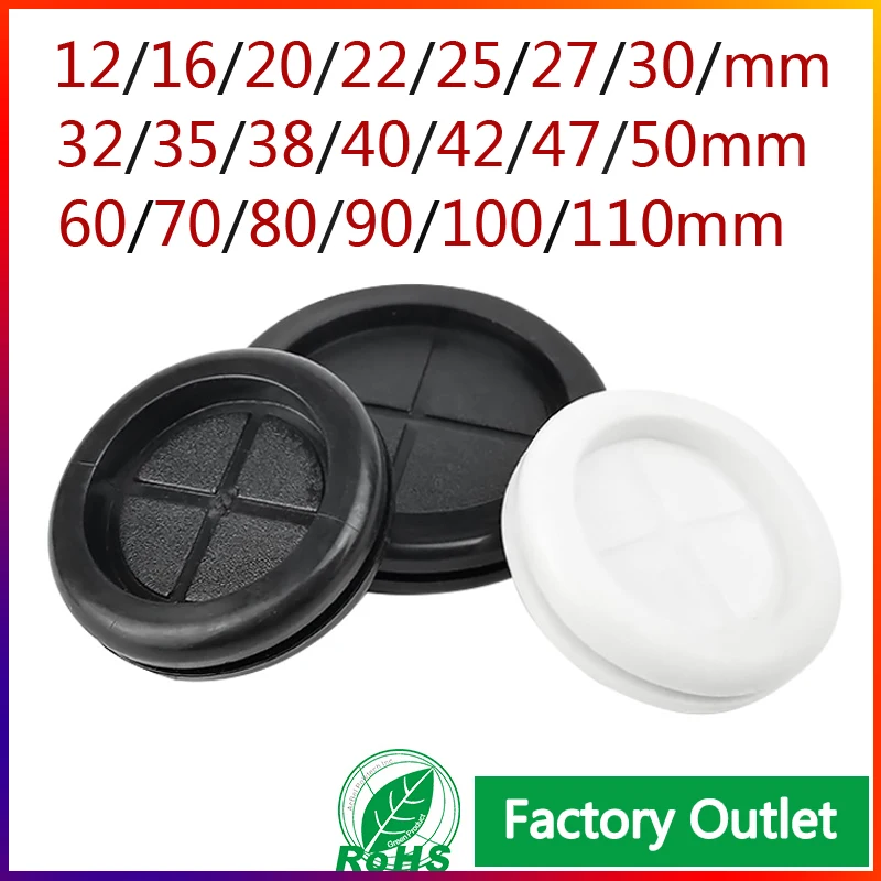 Groove Rubber Grommet,12-110mm,Blanking Hole Wiring Cable Gasket Rubber Seal Assortment Set