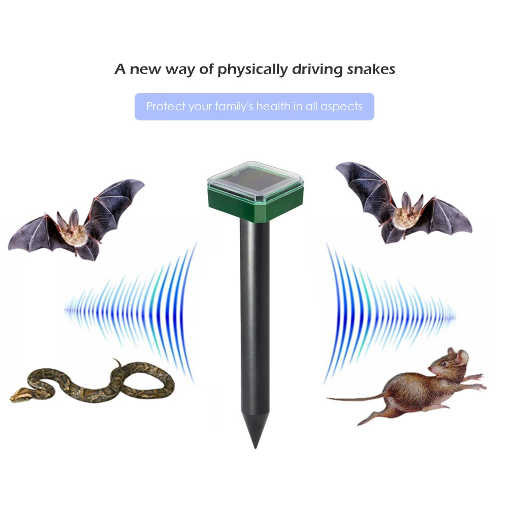 2 Pcs Outdoor Ultrasonic Solar Pest Repeller Garden Mole Repellent Power Ultrasonic Mole Snake Bird Mosquito Mouse Control 2 Pcs Outdoor Ultrasonic Solar Pest Repeller Garden Mole Repellent Power Ultrasonic Mole Snake Bird Mosquito Mouse Control