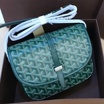 

2020 Ladies Single Buckle Messenger Bag Fashion Genuine Leather Brand Messenger Bag One Shoulder Portable Female Bag