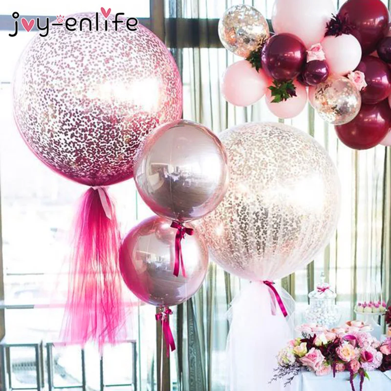 Wedding Balloon Yarn Tulle For 36inch Balloon Decoration Birthday Party Sheer Crystal Organza Fabric Baby Shower Wedding Decor