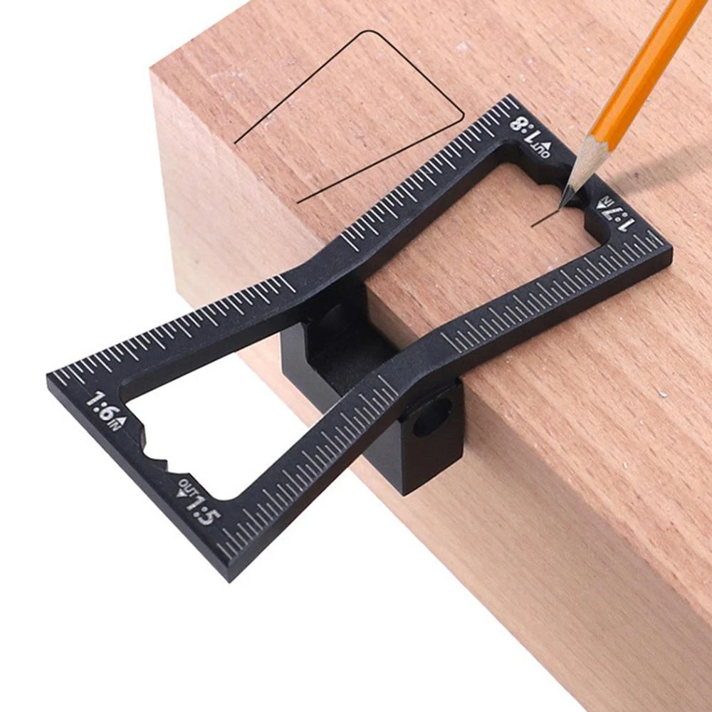 Aluminum Alloy Hand Cut Wood Joints Gauge Dovetail Marking Gauge Template Tools Aluminum Alloy Hand Cut Wood Joints Gauge Dovetail Marking Gauge Template Tools