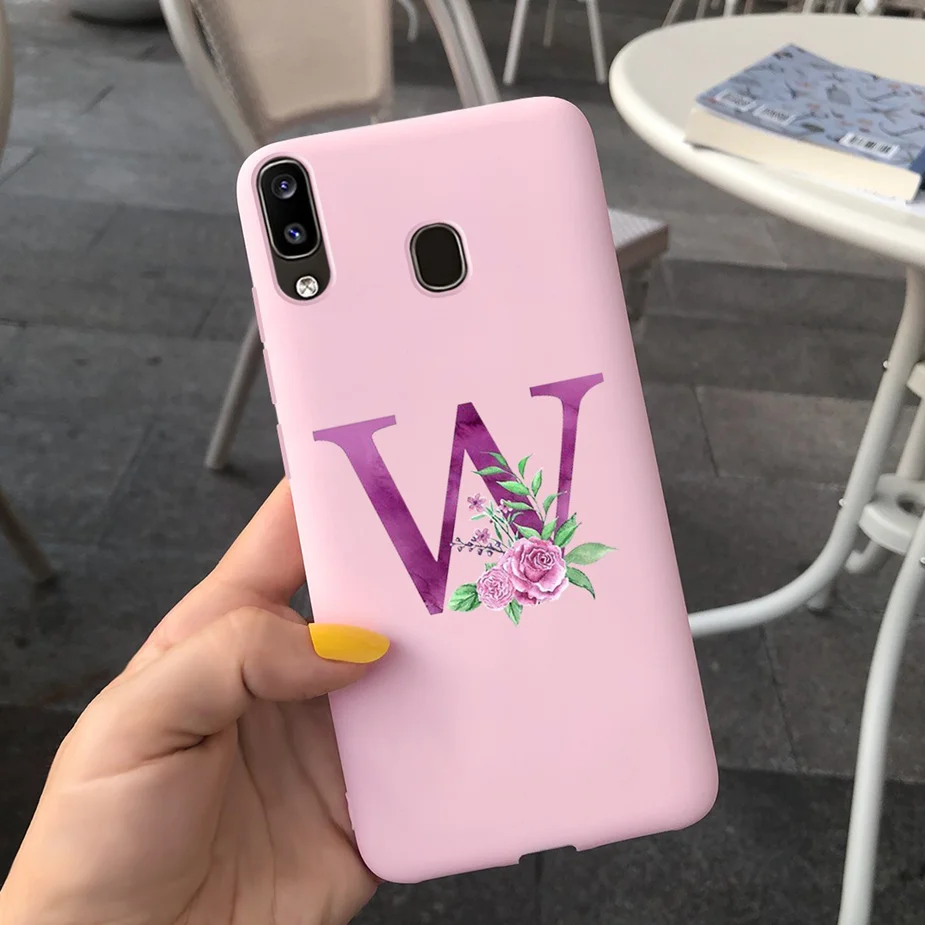 Cute Silicone Alphabet Design Phone Case - Soft Protective Bumper Cover