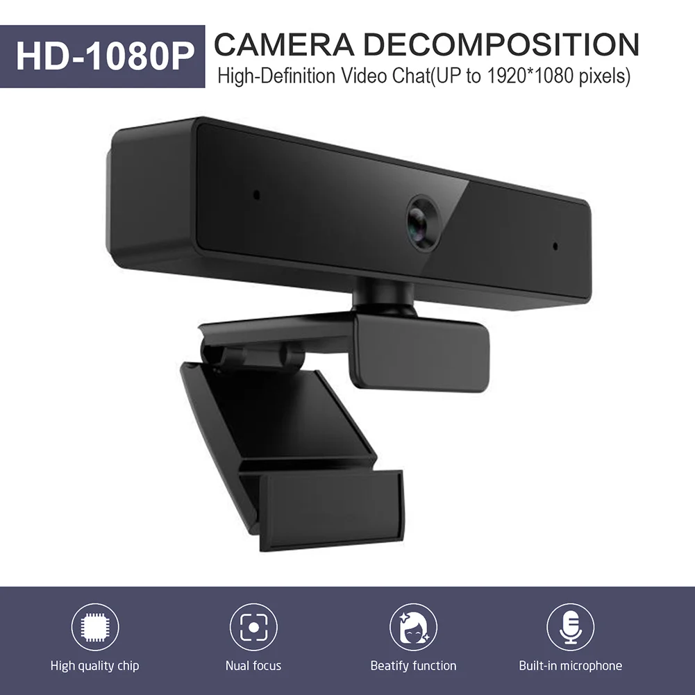 Веб камера Full HD 1080P со встроенным микрофоном веб с usb разъемом видео конференц для