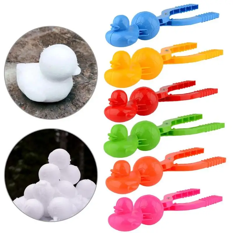 1PC Creative 3D Duck Soccer Snowball Maker Clip Good Material Flexibility Added Interest Kids Winter Outdoor Snow Mold Toys | Игрушки и