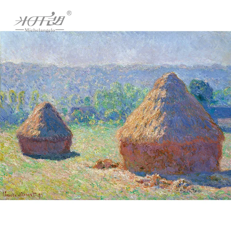 

Michelangelo Wood Jigsaw Puzzles 500 1000 1500 2000 Pieces Claude Monet Masterpieces Haystack Painting Art Educational Toy Decor