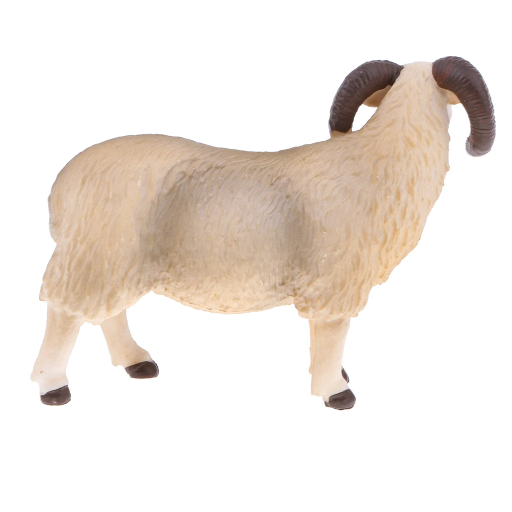 Realistic Bighorn Sheep Farm Animal Model Figure Toy for Kids Toddlers, Home Decor, Collectible