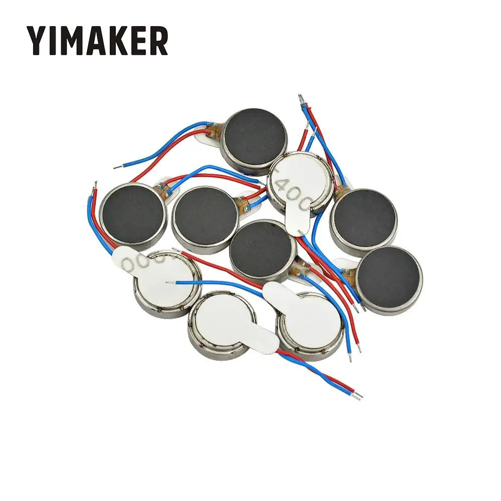 YIMAKER 10 шт. 1030 микро вибромотор постоянного тока 10*30 DC3V 60mA плоский вибрирующий