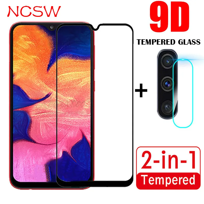 

2 in 1 9D Tempered Glass Case For Samsung Galaxy A70 A20 A30 A40 A50 A80 A40 J4 J6 Plus A7 2018 M30 M20 M10 Lens Glass Protector