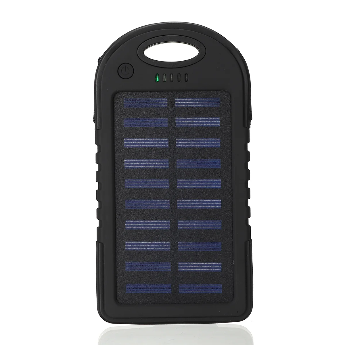 Солнечная батарея 12000 мАч, портативная солнечная панель, двойной USB аккумулятор, зарядное устройство, зарядка, светодиодный аккумулятор, зарядное устройство для iphone5, 6, 7, 8 X - Цвет: Черный
