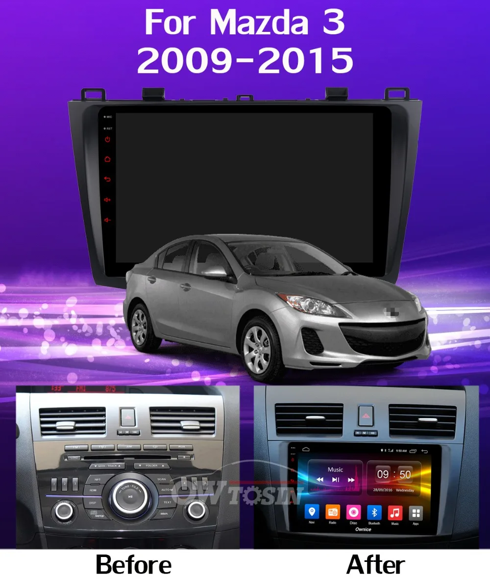 Best 9" 360°Panoramic Android Car DVD Player For Mazda 3 Mazda3 2010 2011 2012 2013 2014 2015 Car GPS Radio Stereo DSP CarPlay 4G LTE 8
