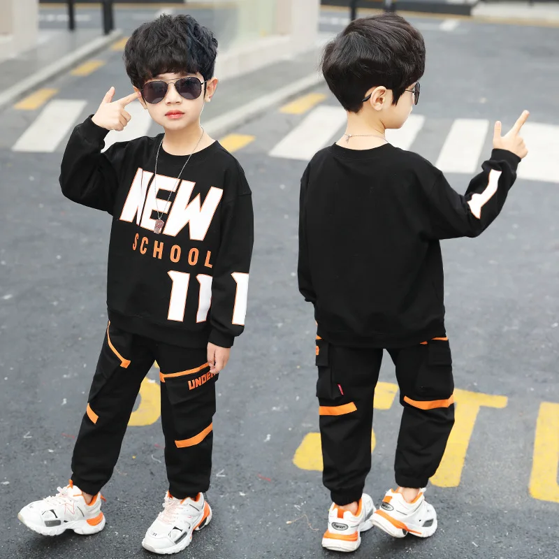 

BOY'S Suit Spring Clothing Big Boy Hoodie Sports Two-Piece 2020 New Style Boy Korean-style Casual Fashion
