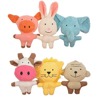 

Squeaky Pet Plush Dog Toys Cute Pet Dog Chew Toys Animals Pig Elephant Rabbit Dog Cat Puppy Toy Funny Large Dog Chew Squeak