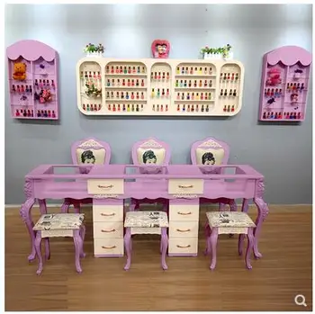 

European manicure table single double three person manicure shop manicure table nail table chair set