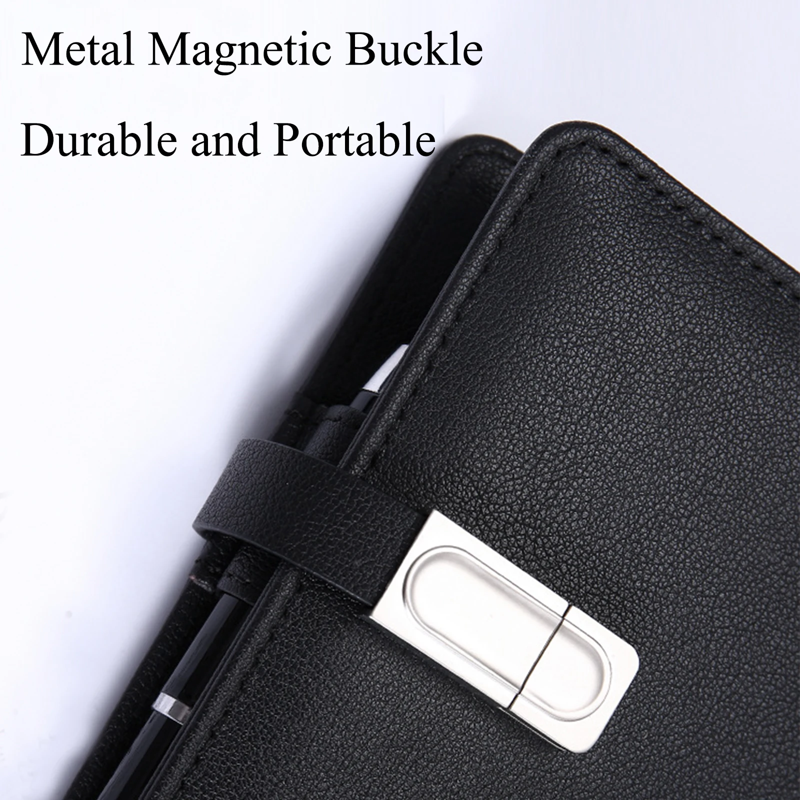 Multifuncional de Carregamento sem Fio Couro do Plutônio Case com Calculadora e 8000mah Pasta Carteira Padfolio Organizador Banco Potência a5 7 High Quality Material escolar e de escritório