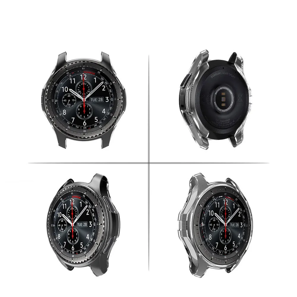 Чехол gear S3 frontier для samsung Galaxy Watch, 46 мм, 42 мм, ремешок, покрытие из мягкого ТПУ, универсальный защитный чехол, рамка